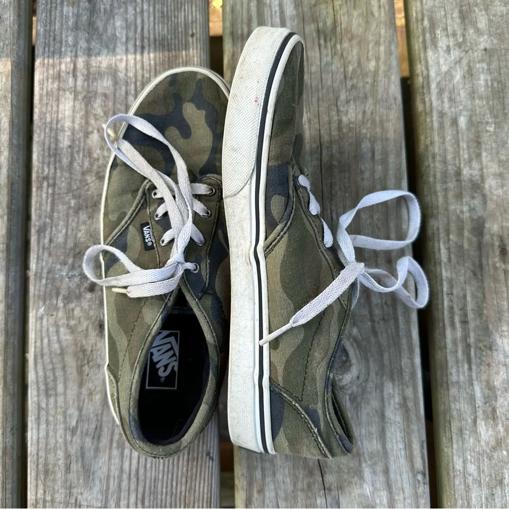 Vans Camoflauge Camo Low Top Sneakers Canvas Kid Size‎ 6